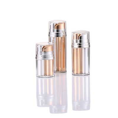 satın al 2 X 10ml Plastik Hava Sıcak Şişe 20ml Çift Tüp Hava Sıcak Pompa Şişeleri Deri Bakım Vakum Şişeleri online manufacture
