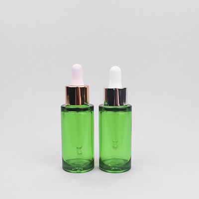 30 cc PETG Yeşil Damla Şişesi Squeeze Top ile Lüks Damla Şişeleri