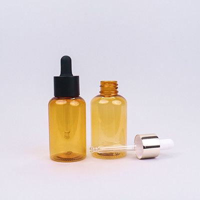 Amber PET Amber Glass Eye Dropper Bottles 60ml Precise Liquid Dispensing için Lüks Cam Dropper Bottles