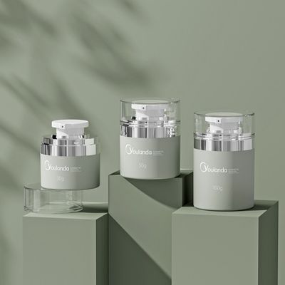 30ml 50ml 100ml Havadan Yoksun Krem Kavanozları PP Havadan Yoksun PETG Krem Estetik Kavanozlar