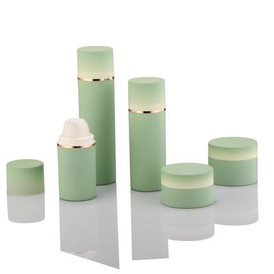 50ml 150ml Plastik Havasız Şişe ve Kavanoz Set PETG Yüz Kremi Konteyneri Müşteri Logosu